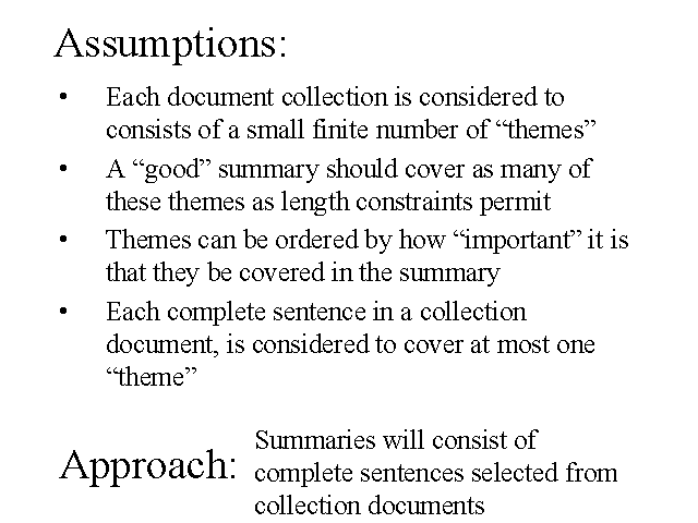 assumptions